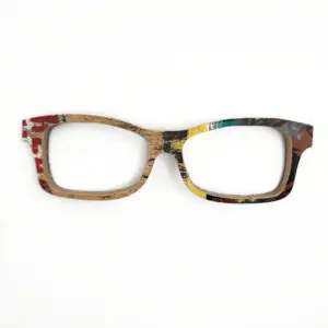 Fox Style Recycled Wooden Skateboard Glasses