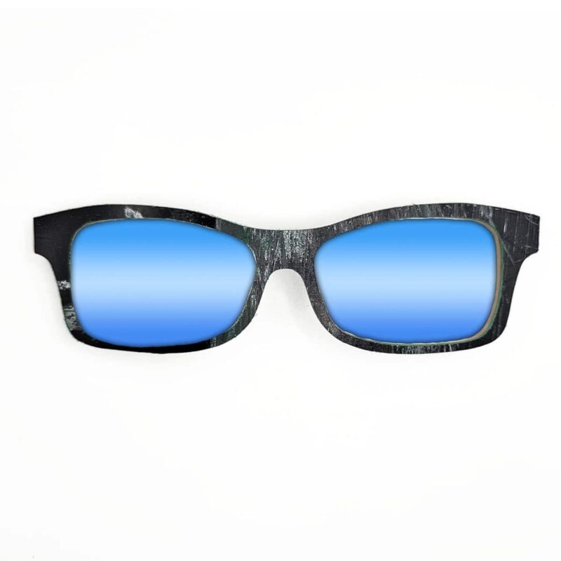 Fox Style Recycled Wooden Skateboard Glasses (Large)