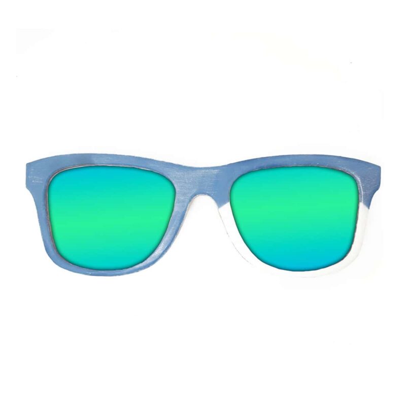 Wayfarer Style Recycled Wooden Snowboard Glasses (Large)