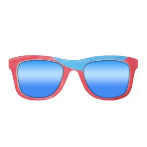 Wayfarer Style Recycled Wooden Snowboard Glasses (Large)