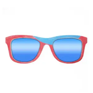 Wayfarer Style Recycled Wooden Snowboard Glasses (Large)