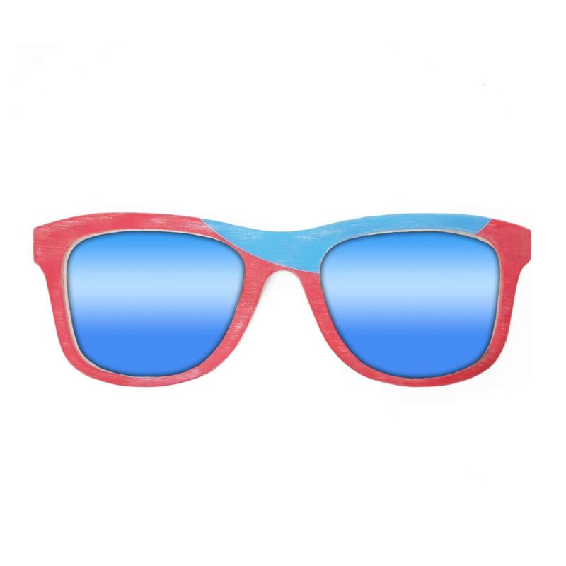 Wayfarer Style Recycled Wooden Snowboard Glasses (Large)