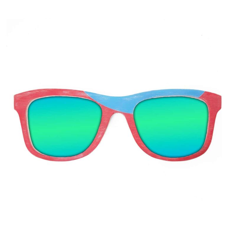 Wayfarer Style Recycled Wooden Snowboard Glasses (Large)