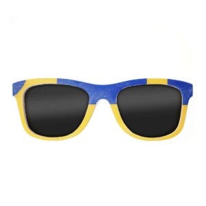 Wayfarer Style Recycled Wooden Snowboard Glasses (Large)