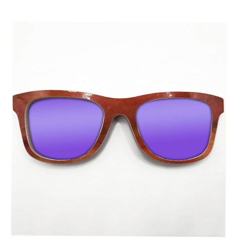 Wayfarer Style Recycled Wooden Snowboard Glasses (Large)