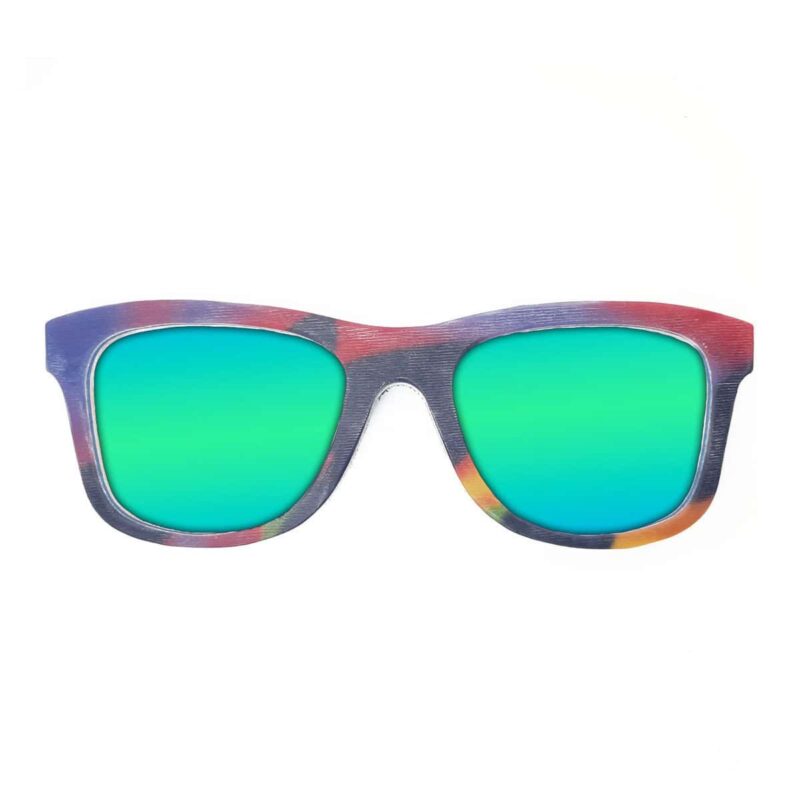 Wayfarer Style Recycled Wooden Snowboard Glasses (Large)