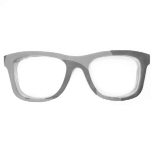 Wayfarer Style Recycled Wooden Snowboard Glasses (Large)