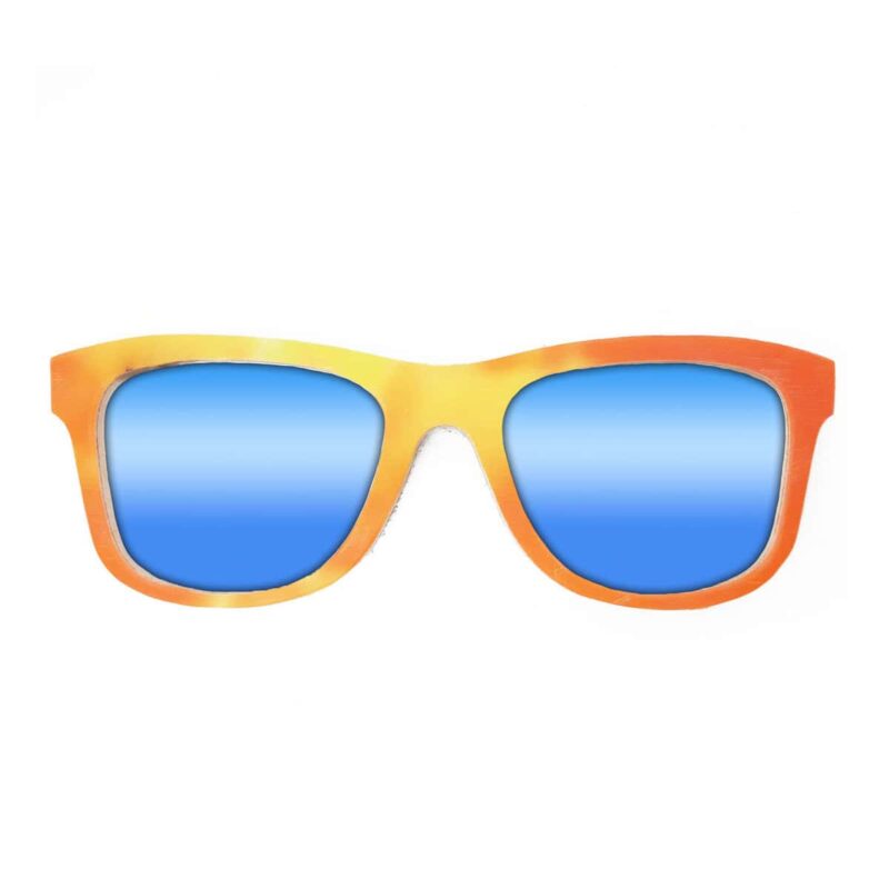 Wayfarer Style Recycled Wooden Snowboard Glasses (Large)