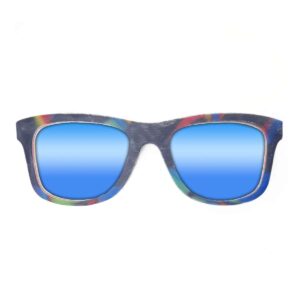 Wayfarer Style Recycled Wooden Snowboard Glasses (Large)