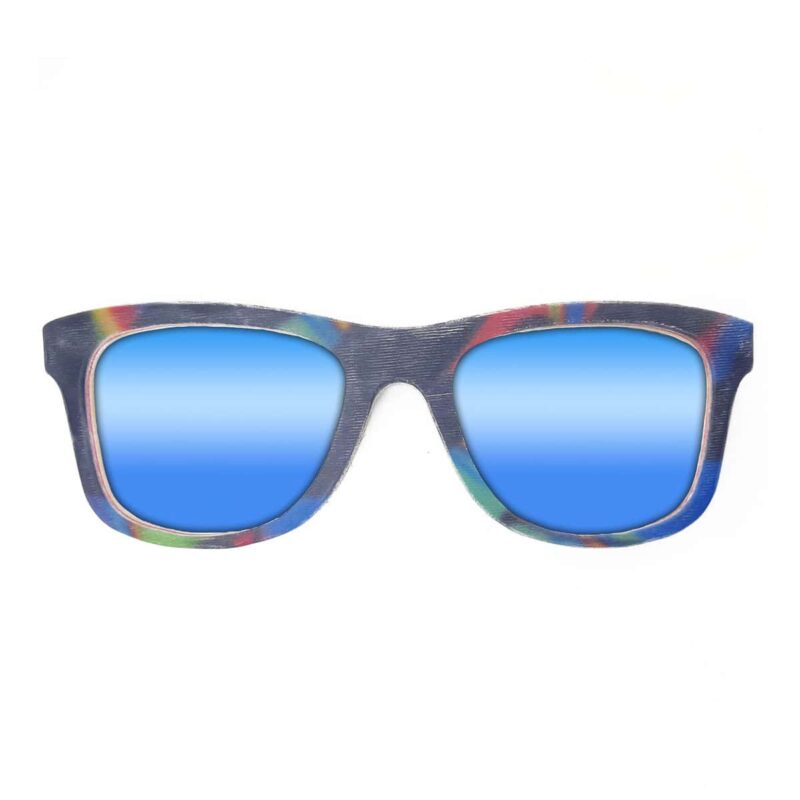 Wayfarer Style Recycled Wooden Snowboard Glasses (Large)