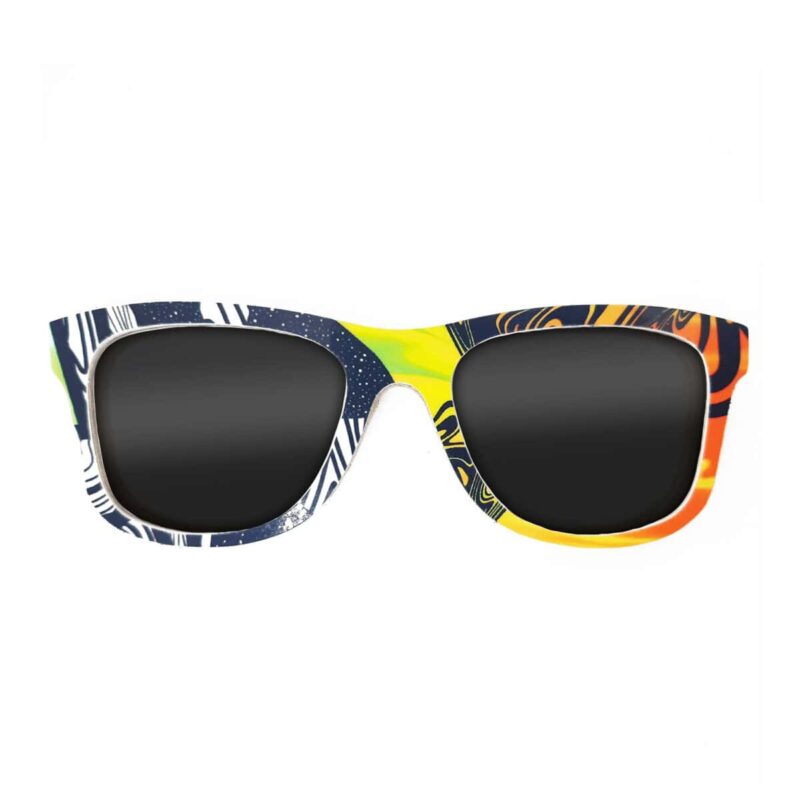 Wayfarer Style Recycled Wooden Snowboard Glasses (Large)