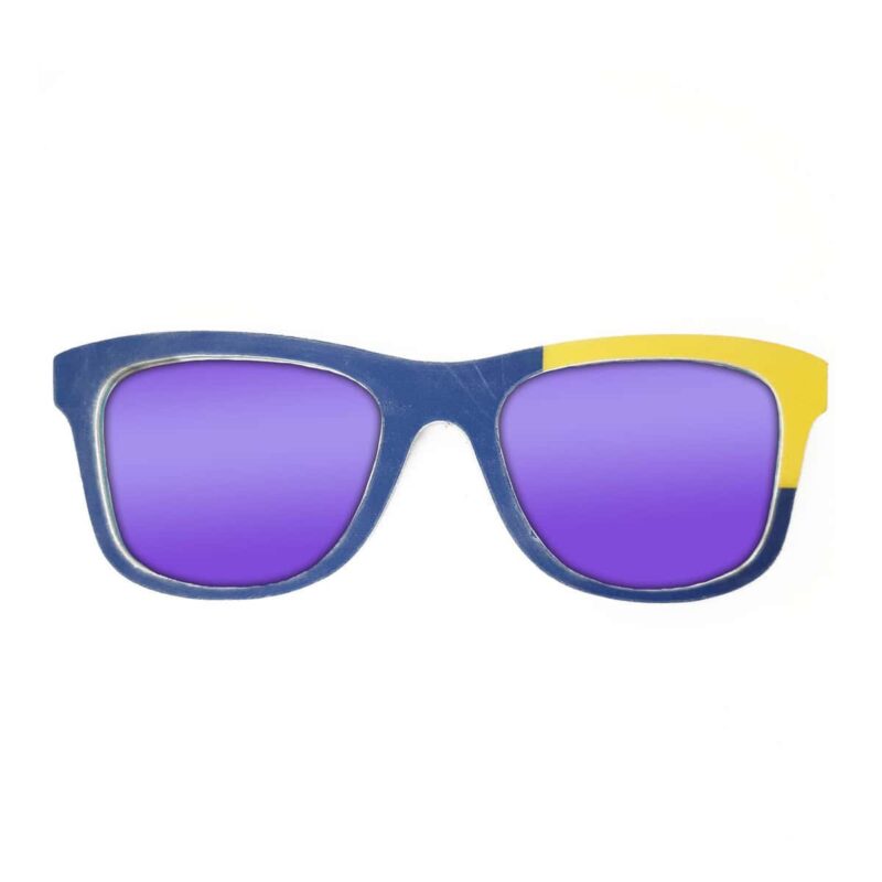 Wayfarer Style Recycled Wooden Snowboard Glasses (Large)