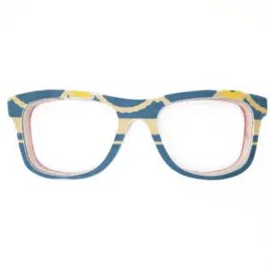 Wayfarer Style Recycled Wooden Snowboard Glasses (Large)