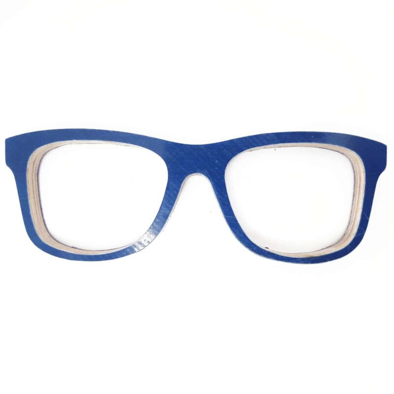 Wayfarer Style Recycled Wooden Snowboard Glasses (Large)