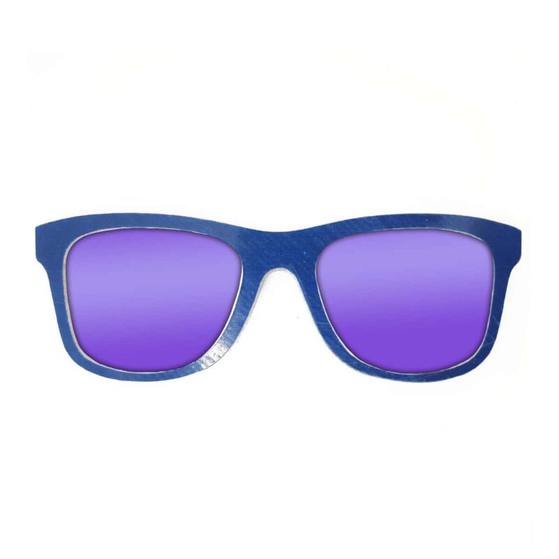 Wayfarer Style Recycled Wooden Snowboard Glasses (Large)