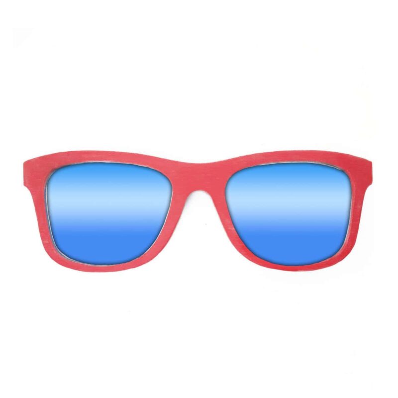 Wayfarer Style Recycled Wooden Snowboard Glasses (Large)