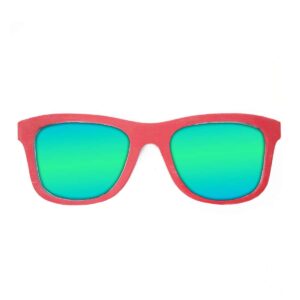 Wayfarer Style Recycled Wooden Snowboard Glasses (Large)
