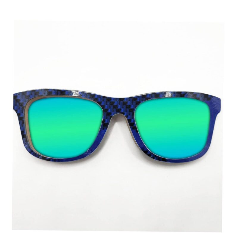Wayfarer Style Recycled Wooden Snowboard Glasses (Large)