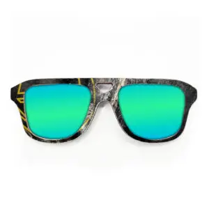 Aviator Style Recycled Wooden Skateboard Glasses