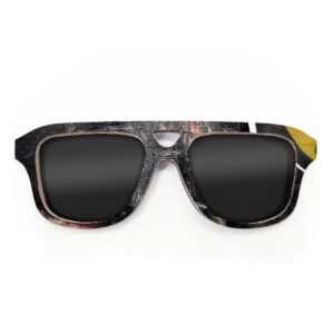 Aviator Style Recycled Wooden Skateboard Glasses