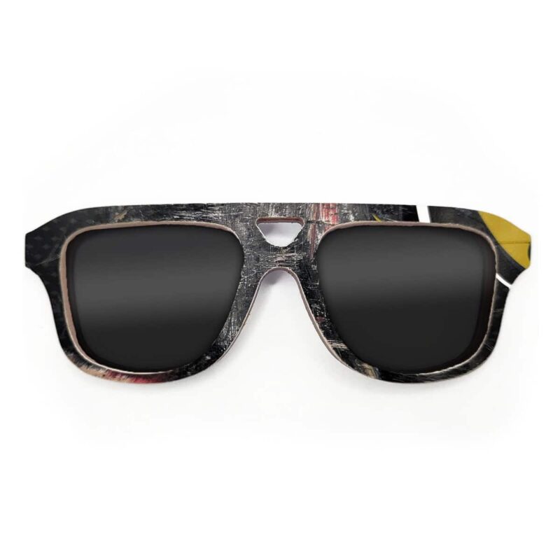 Aviator Style Recycled Wooden Skateboard Glasses