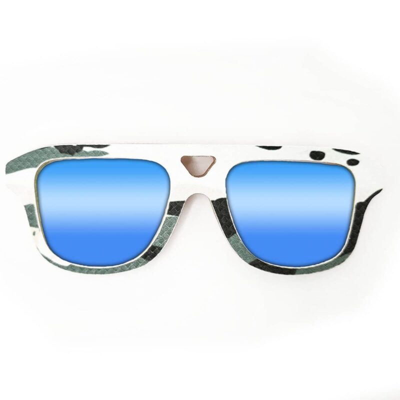Aviator Style Recycled Wooden Snowboard Glasses