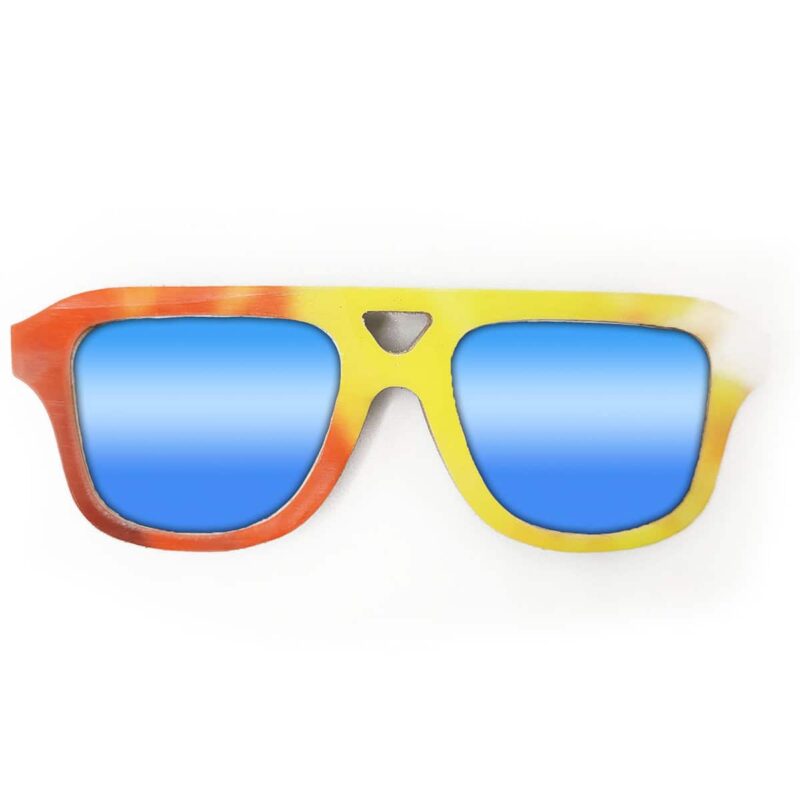 Aviator Style Recycled Wooden Snowboard Glasses