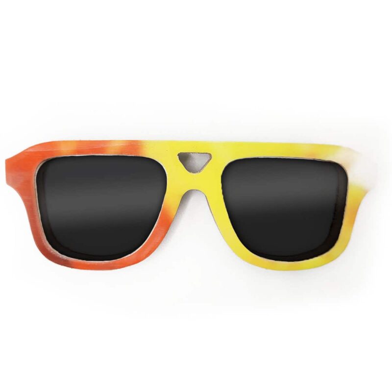 Aviator Style Recycled Wooden Snowboard Glasses