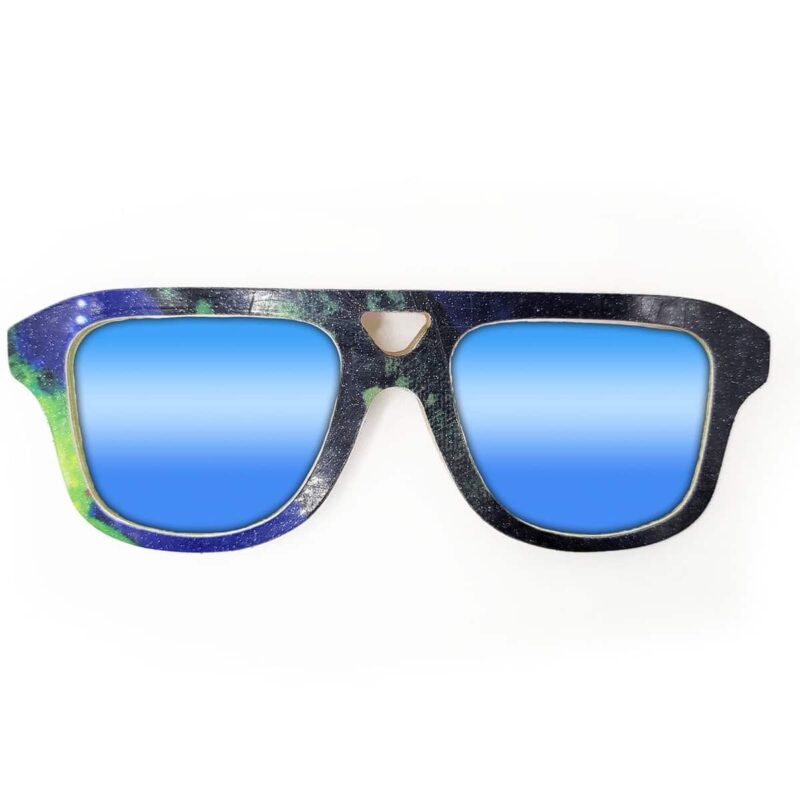 Aviator Style Recycled Wooden Snowboard Glasses