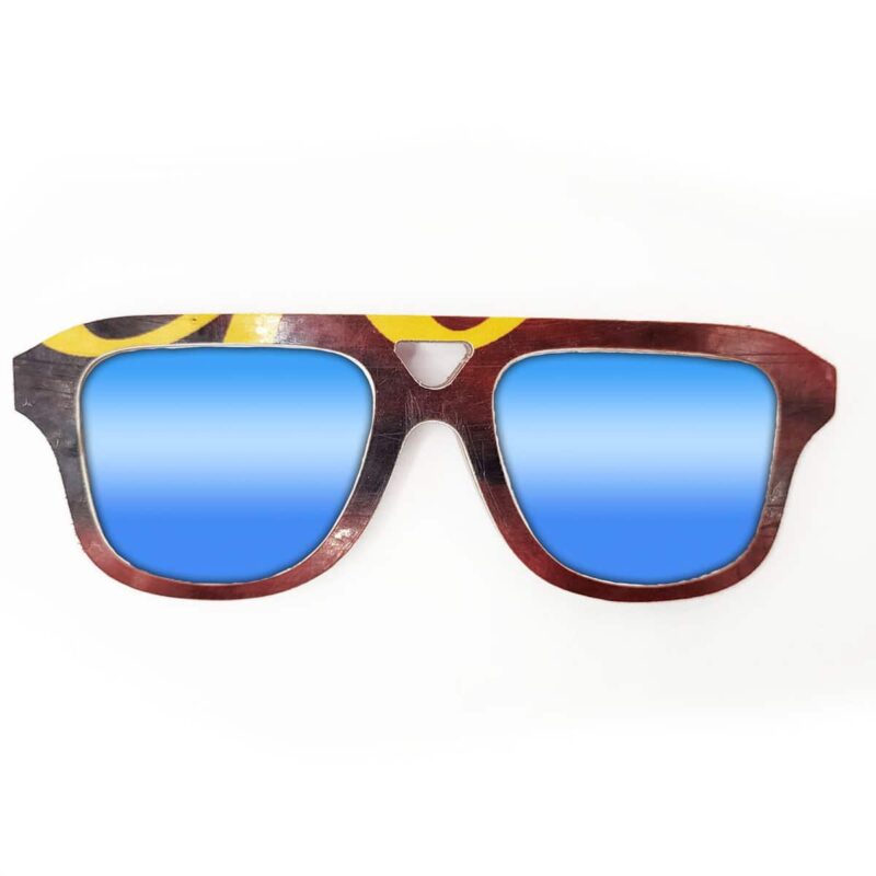 Aviator Style Recycled Wooden Snowboard Glasses