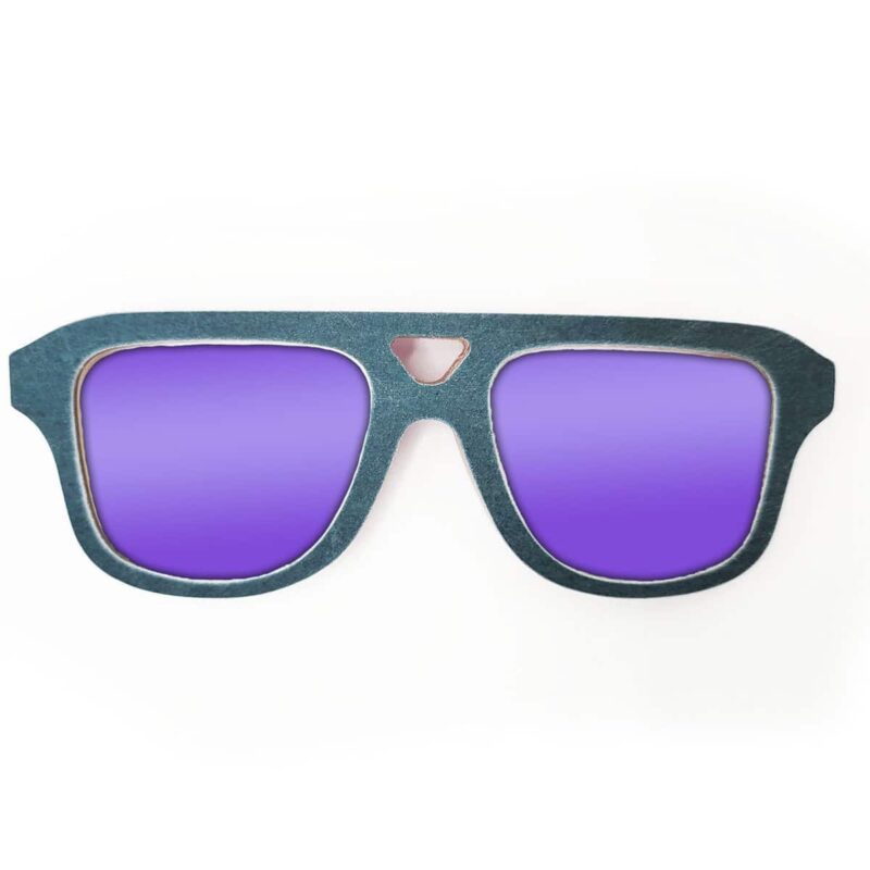 Aviator Style Recycled Wooden Snowboard Glasses