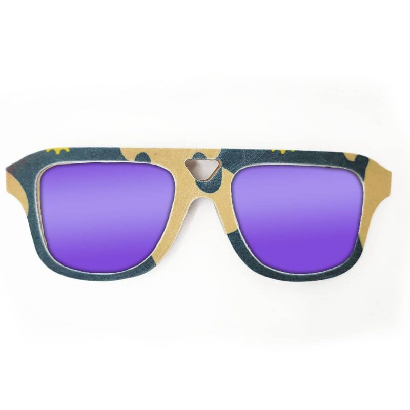 Aviator Style Recycled Wooden Snowboard Glasses