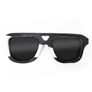 Aviator Style Recycled Wooden Snowboard Glasses
