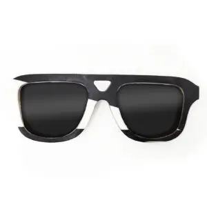 Aviator Style Recycled Wooden Snowboard Glasses