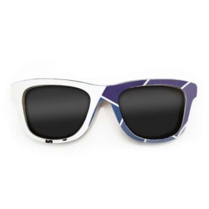 Wayfarer Style Recycled Wooden Snowboard Glasses (Large)