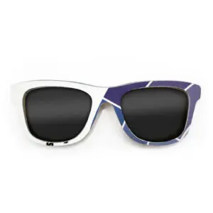 Wayfarer Style Recycled Wooden Snowboard Glasses (Large)