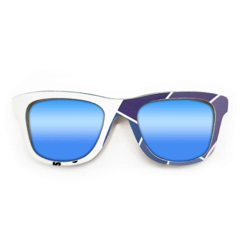 Wayfarer Style Recycled Wooden Snowboard Glasses (Large)