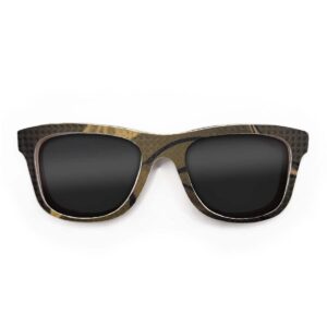 Wayfarer Style Recycled Wooden Snowboard Glasses (Large)