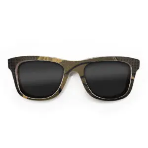 Wayfarer Style Recycled Wooden Snowboard Glasses (Large)