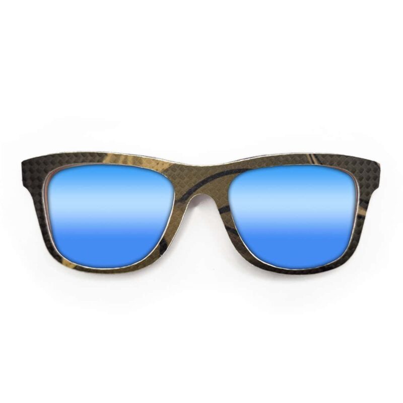 Wayfarer Style Recycled Wooden Snowboard Glasses (Large)