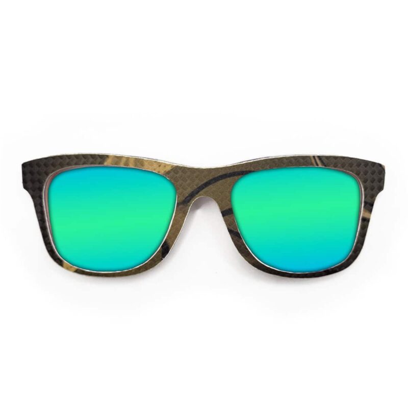 Wayfarer Style Recycled Wooden Snowboard Glasses (Large)