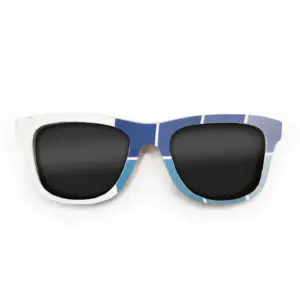 Wayfarer Style Recycled Wooden Snowboard Glasses (Large)