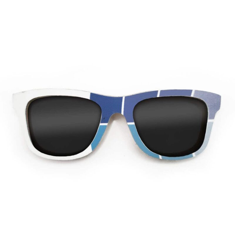 Wayfarer Style Recycled Wooden Snowboard Glasses (Large)