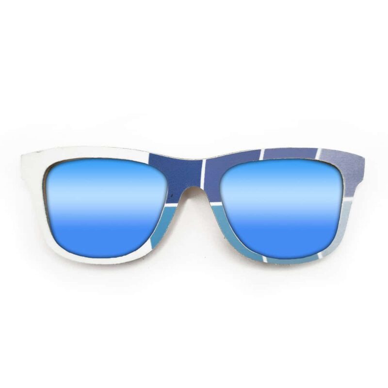 Wayfarer Style Recycled Wooden Snowboard Glasses (Large)
