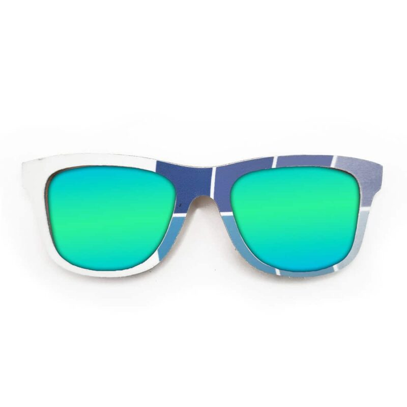 Wayfarer Style Recycled Wooden Snowboard Glasses (Large)