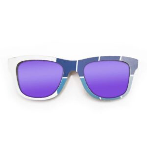 Wayfarer Style Recycled Wooden Snowboard Glasses (Large)