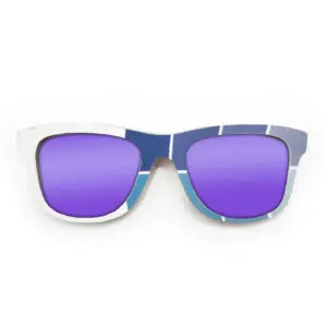 Wayfarer Style Recycled Wooden Snowboard Glasses (Large)