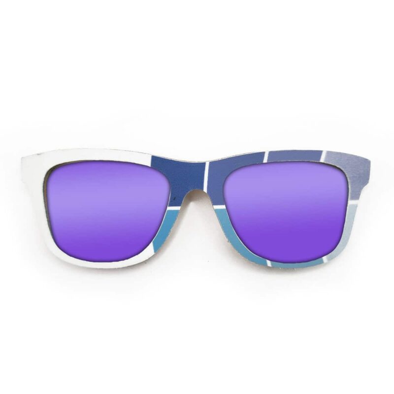 Wayfarer Style Recycled Wooden Snowboard Glasses (Large)