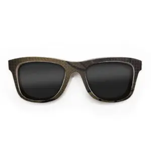 Wayfarer Style Recycled Wooden Snowboard Glasses (Large)