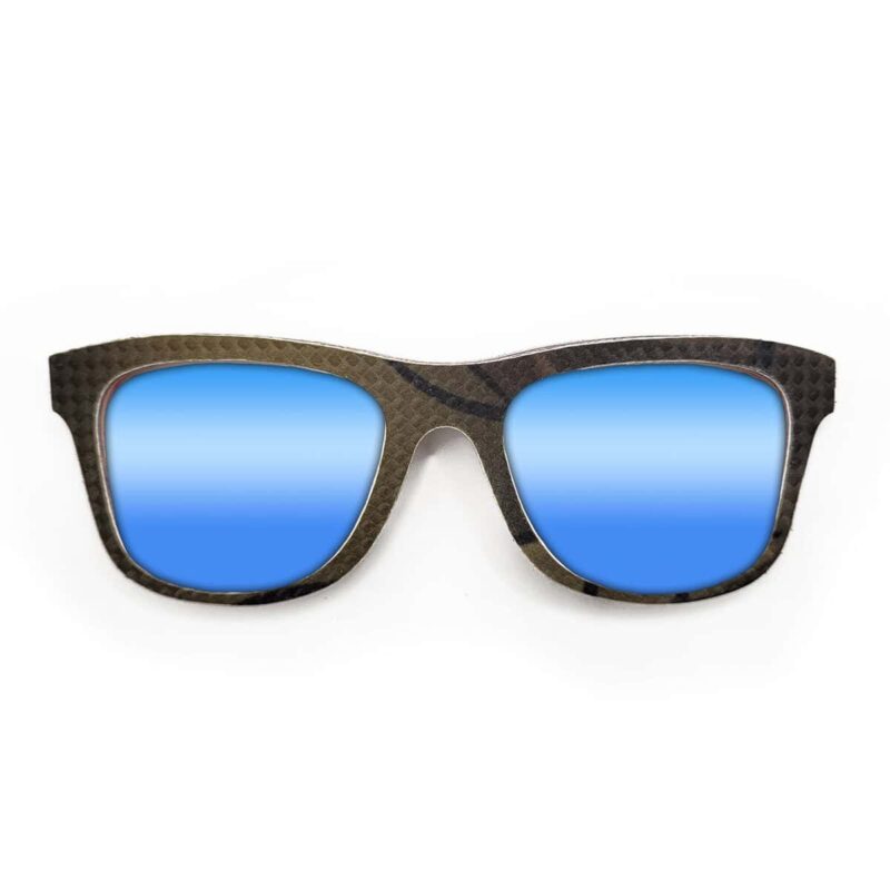 Wayfarer Style Recycled Wooden Snowboard Glasses (Large)
